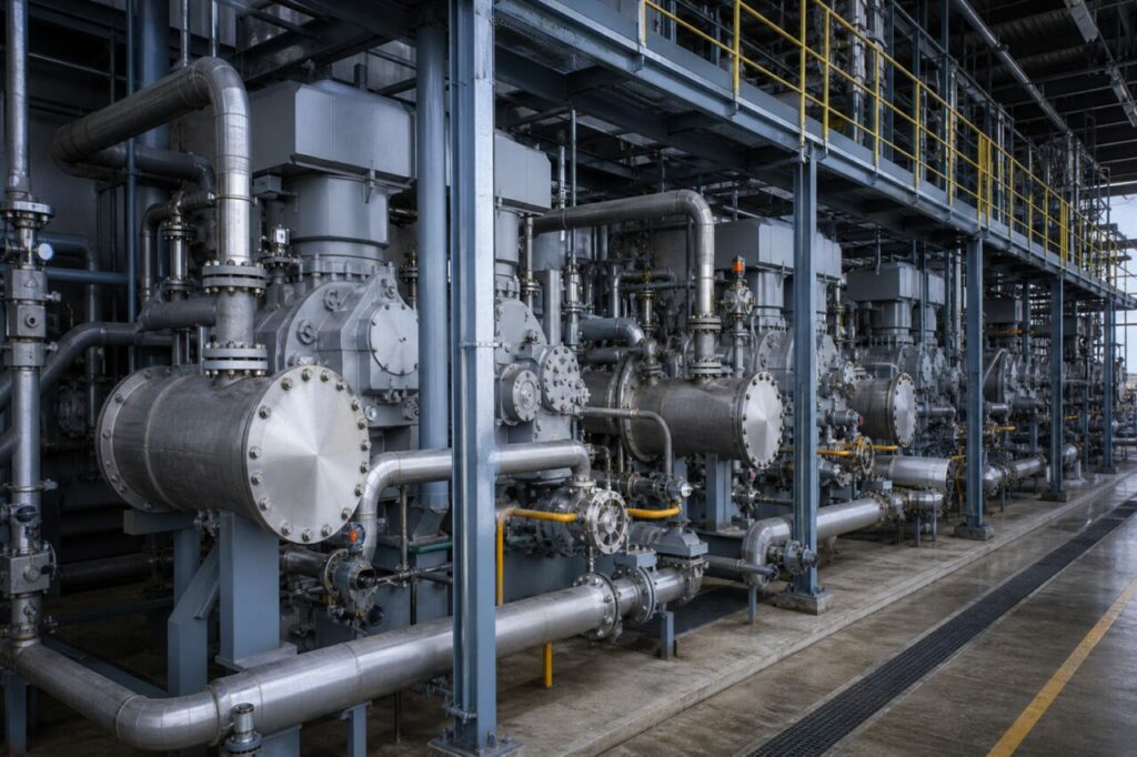 Industrielle Synthesegasverdichtung in einem Kompressorenzug