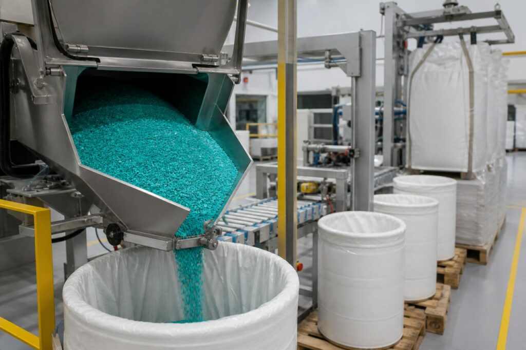 Industrielle Verpackung von Nickelsulfat in neutralen Behältern