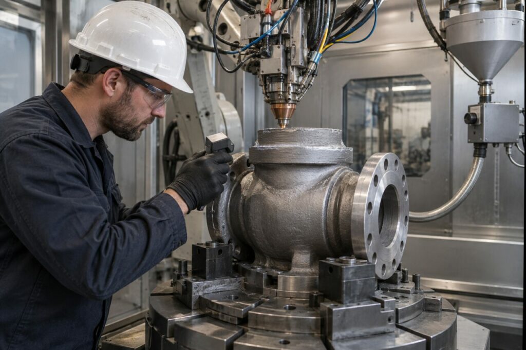 Quality inspection of a laser-repaired component