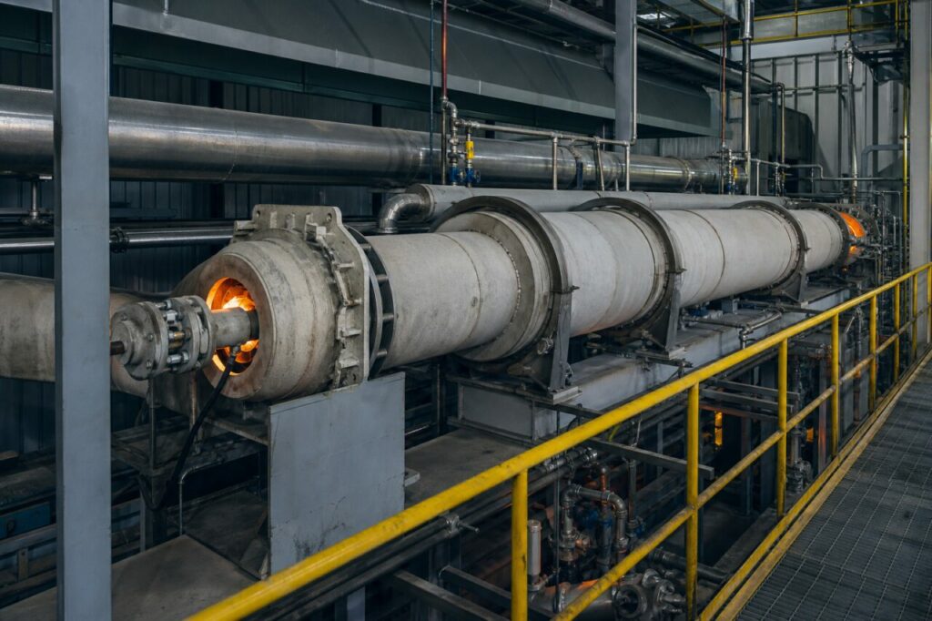 Thermische Umwandlung eines Borvorprodukts im Durchlaufofen