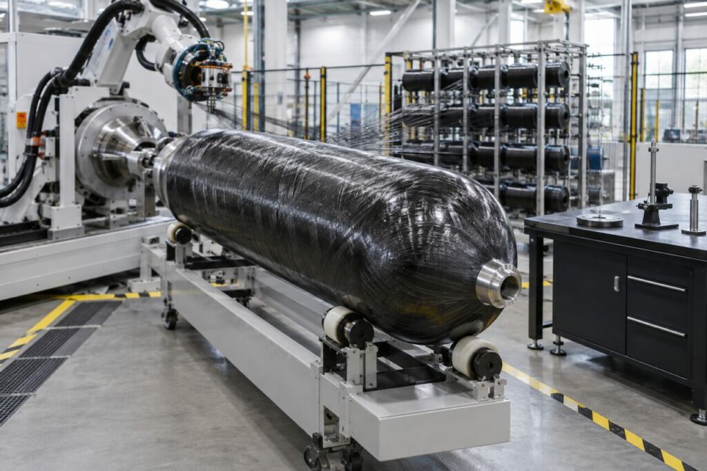 Dôme composite — forme carbone produite par enroulement filamentaire