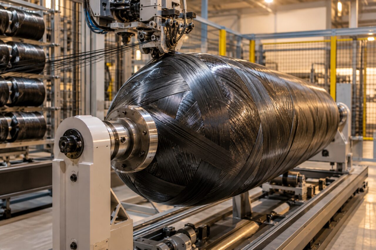 Robot de bobinage — station automatisée pour fibres de carbone