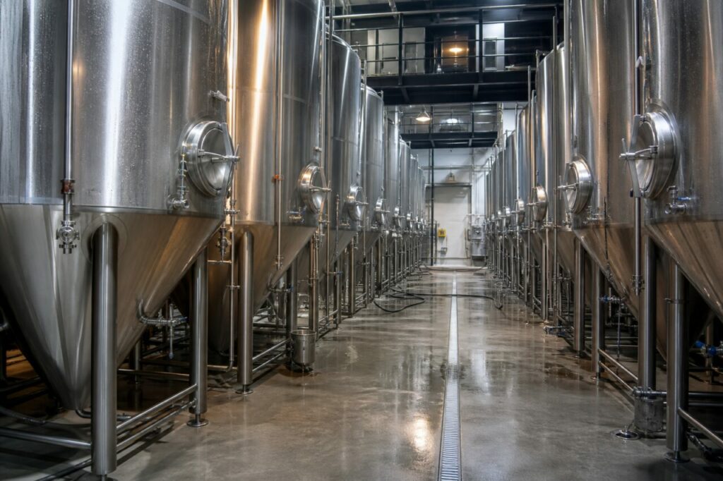 Bierfermentatie in cilindroconische tanks