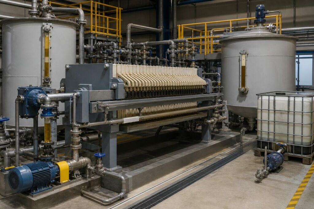Filtration und Klärung einer Natriumsilikatlösung