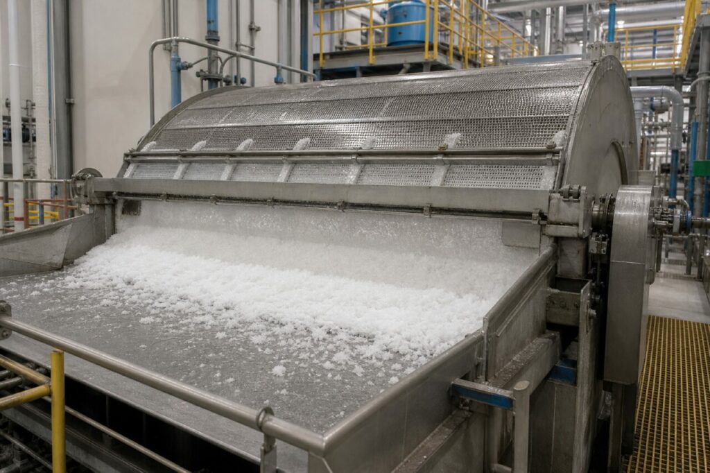 Vakuumfiltration von Bicarbonat in einer Solvay-Linie