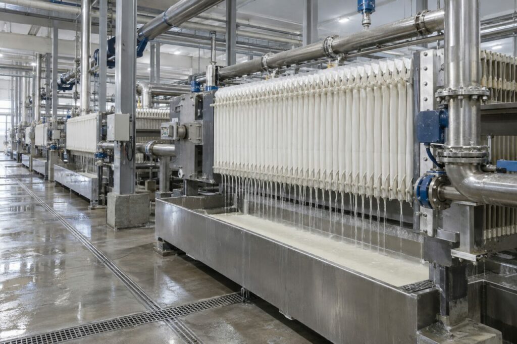 Filtres-presses alignés pour la purification du carbonate de lithium