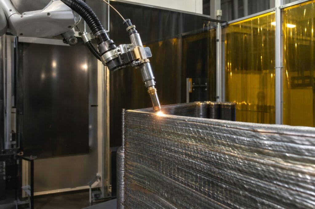 Torche d’arc déposant du fil métallique en fabrication WAAM