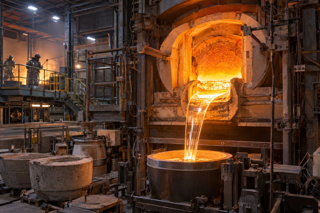 Fusión de vidrio óptico de borosilicato en un crisol refractario de precisión