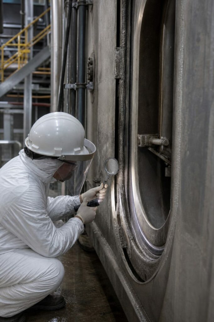 Check of the circular locking mechanism