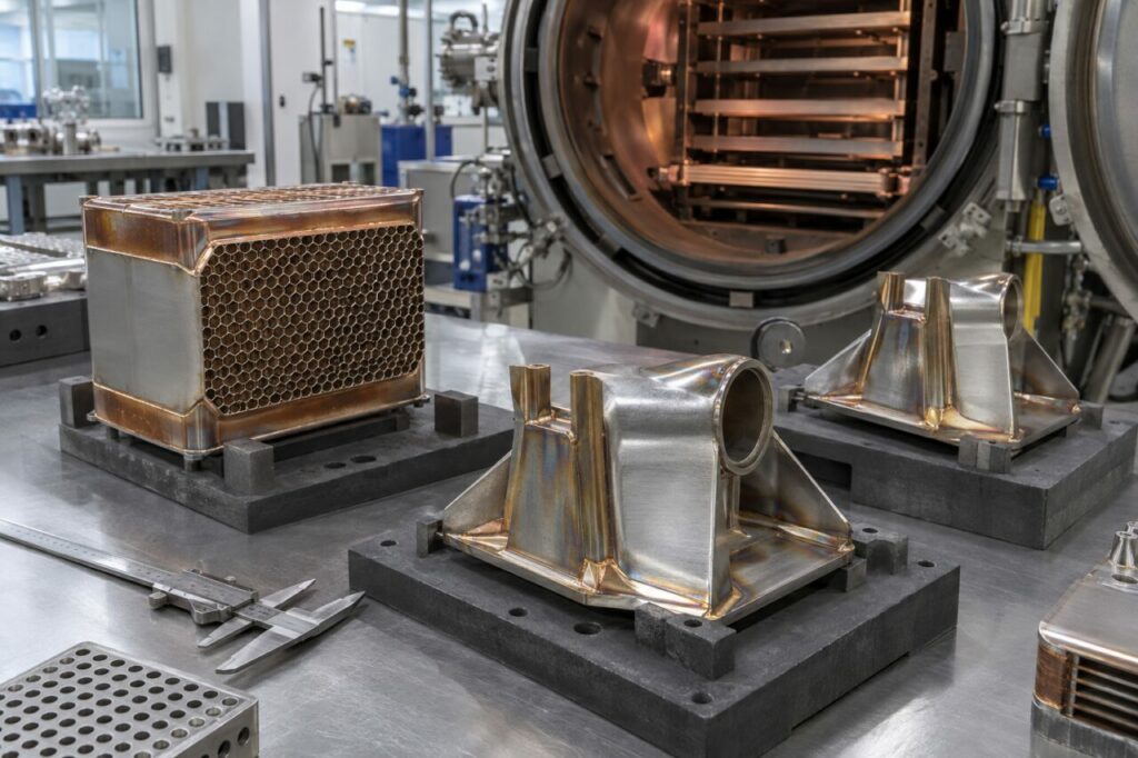 Joints dores sur assemblages metalliques controles apres brasage sous vide