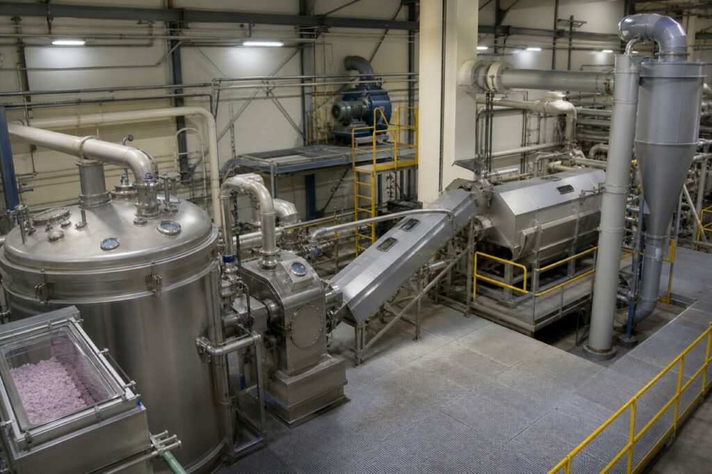Linea chiusa di cristallizzazione ed essiccazione industriale del solfato di cobalto