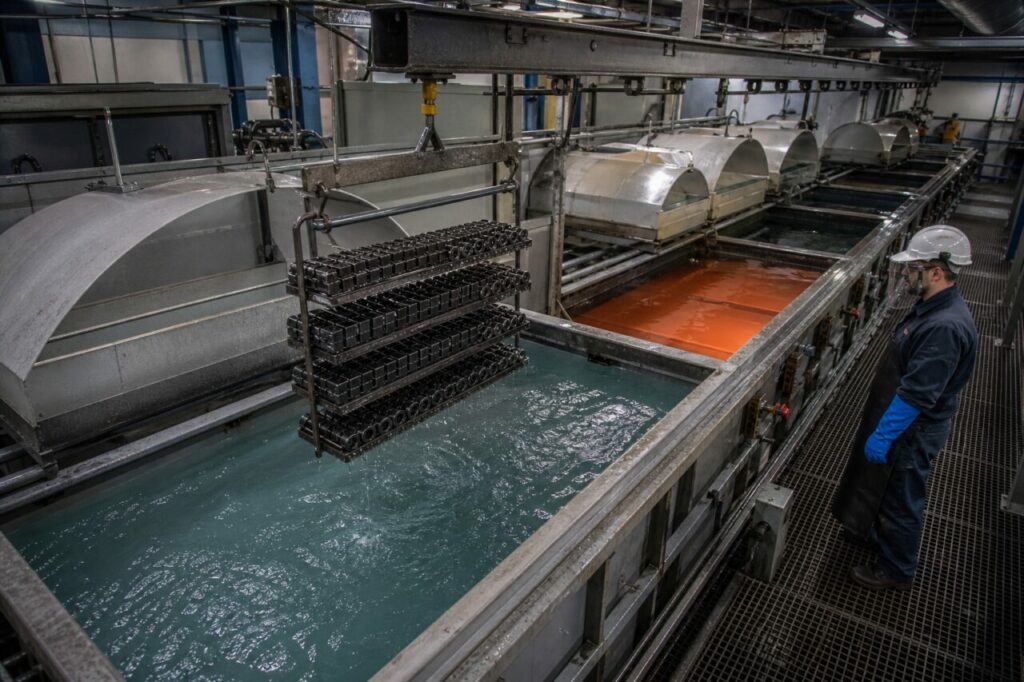 Nickel-Kupfer-Nickel-Linie steht unter Bedieneraufsicht