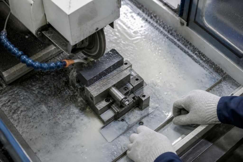 Machineafwerking van NdFeB onder koelvloeistof