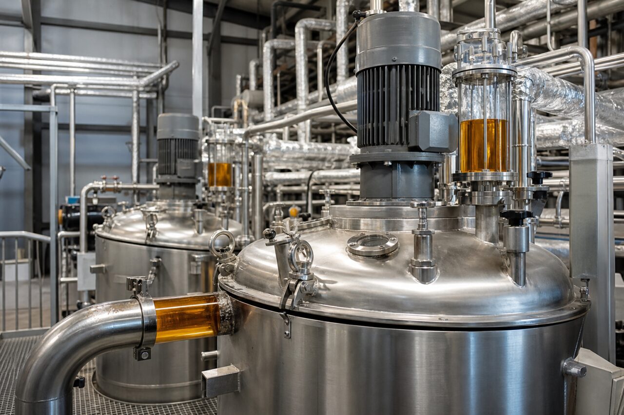 Miscelazione e formulazione industriale di resina epossidica in un serbatoio inox