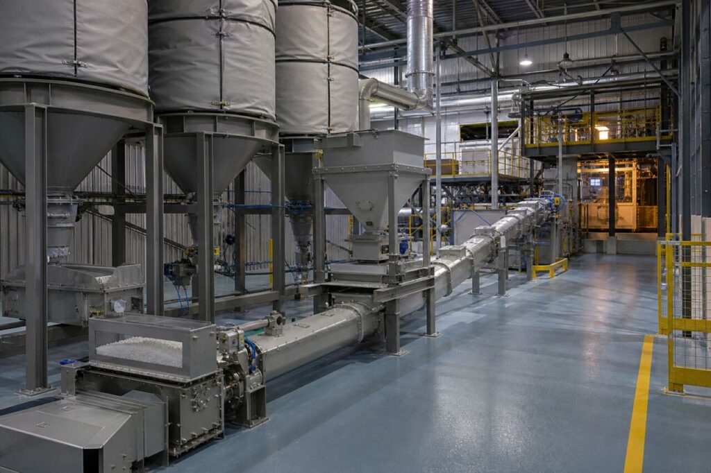 geschlossene Vorbereitung wasserfreier Chloridsalze für eine industrielle Natriummetallanlage