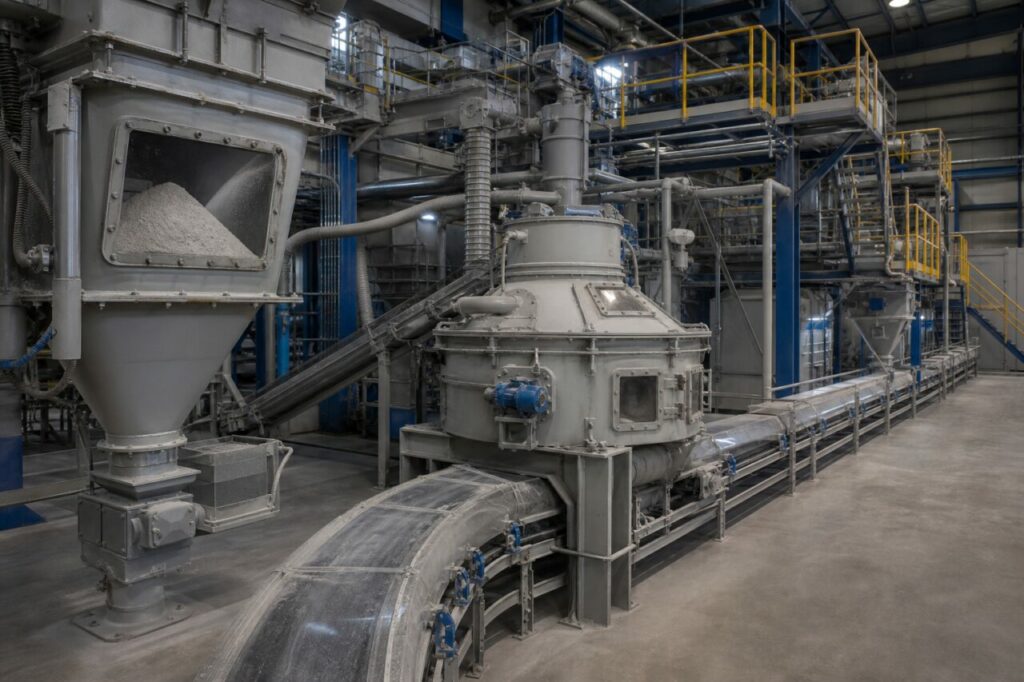 Preparazione e granulazione di polvere di nitruro di silicio