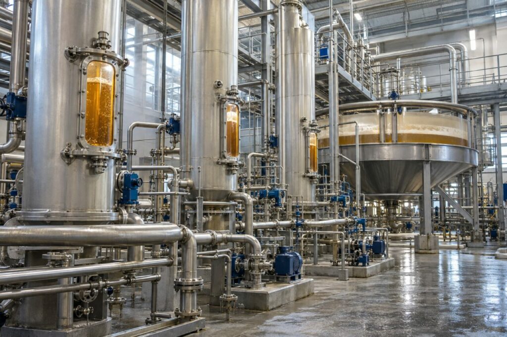 Purificación del jugo de remolacha azucarera por carbonatación