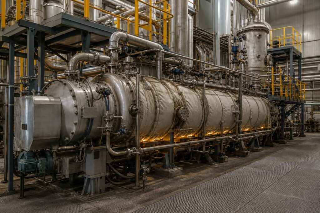 Horizontale roestvrijstalen reactor voor thermische polymerisatie van polyamide-6