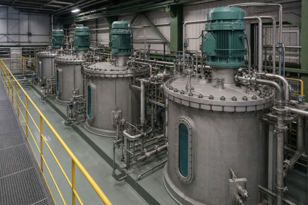 Reattori chiusi di lisciviazione acida per liquore nichel-cobalto in impianto idrometallurgico