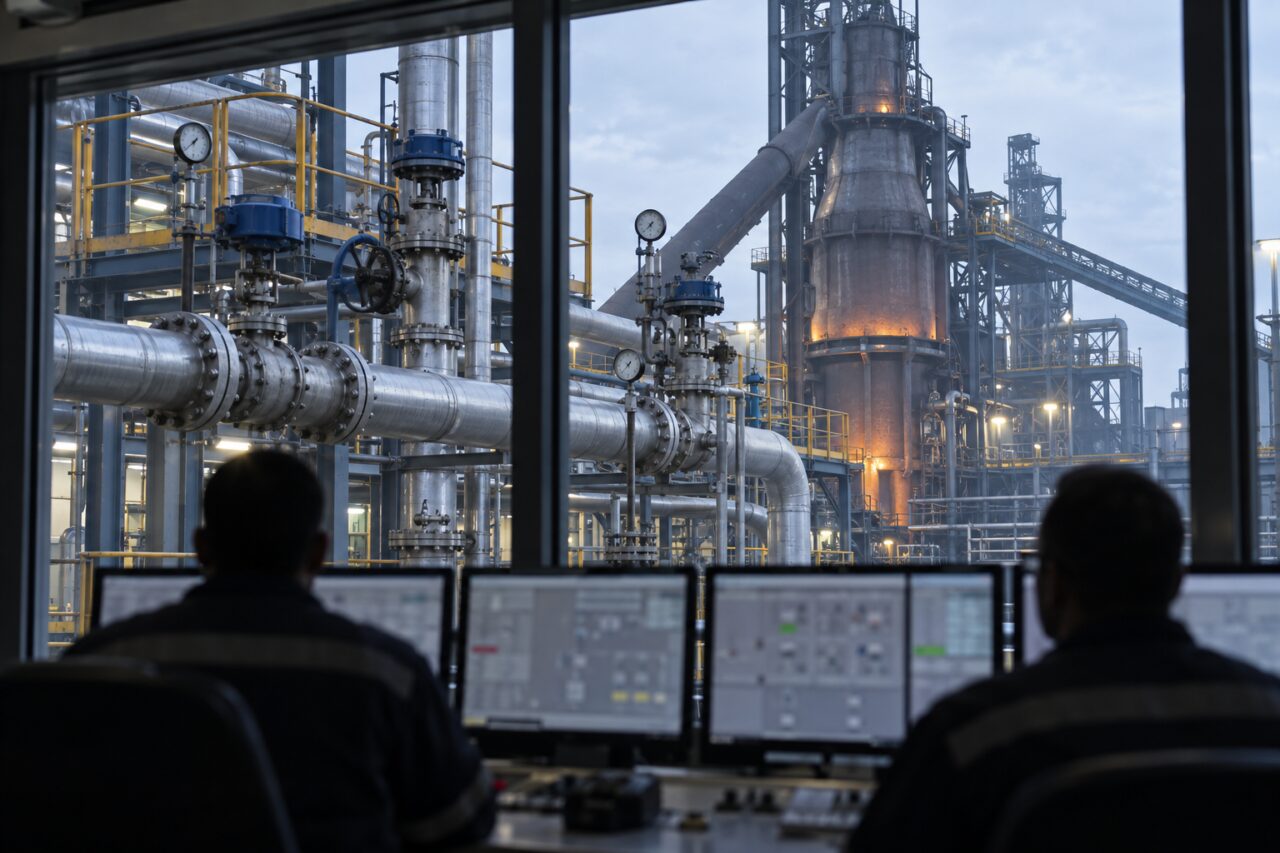 Réduction directe du minerai de fer — monitoring reducing gas flows