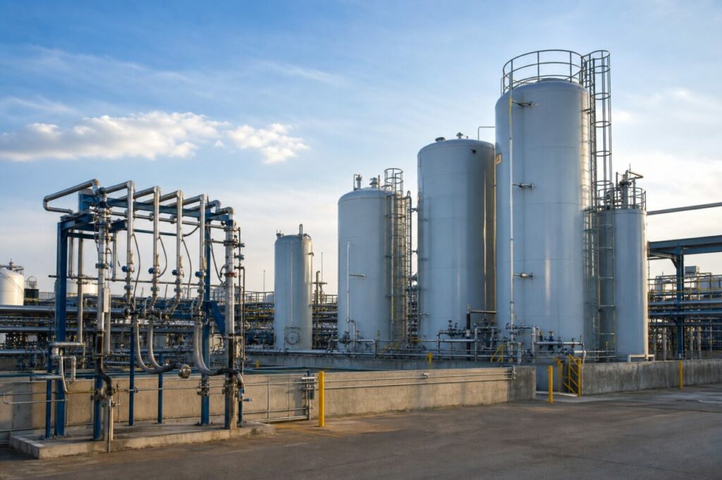 vertikale Lagertanks und sichere Verladeeinrichtung für industrielles Ethylenoxid