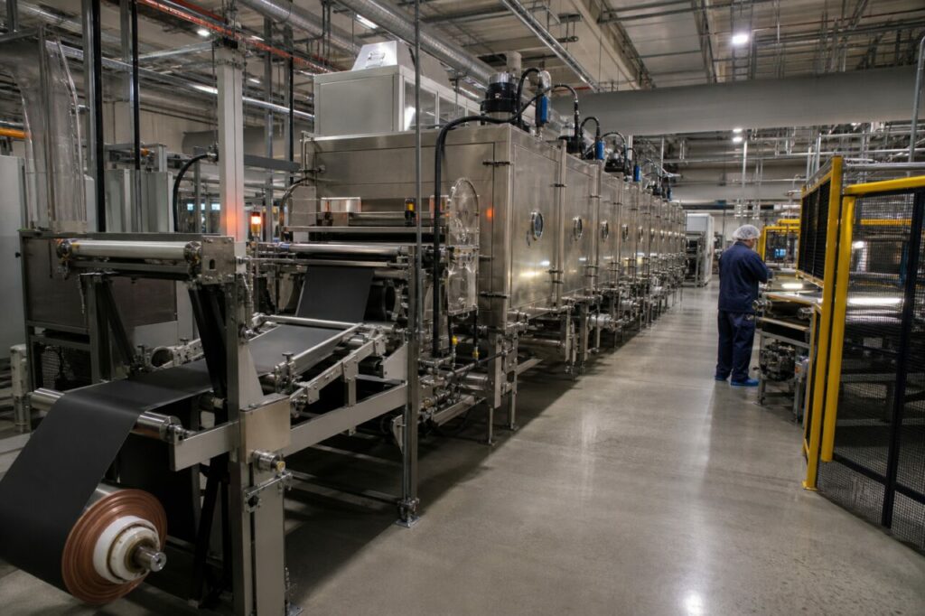 Essiccazione termica — trattamento continuo dei fogli per elettrodi sodio-ione